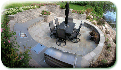 LPetersonDesign, Landscape patio design with kitchen